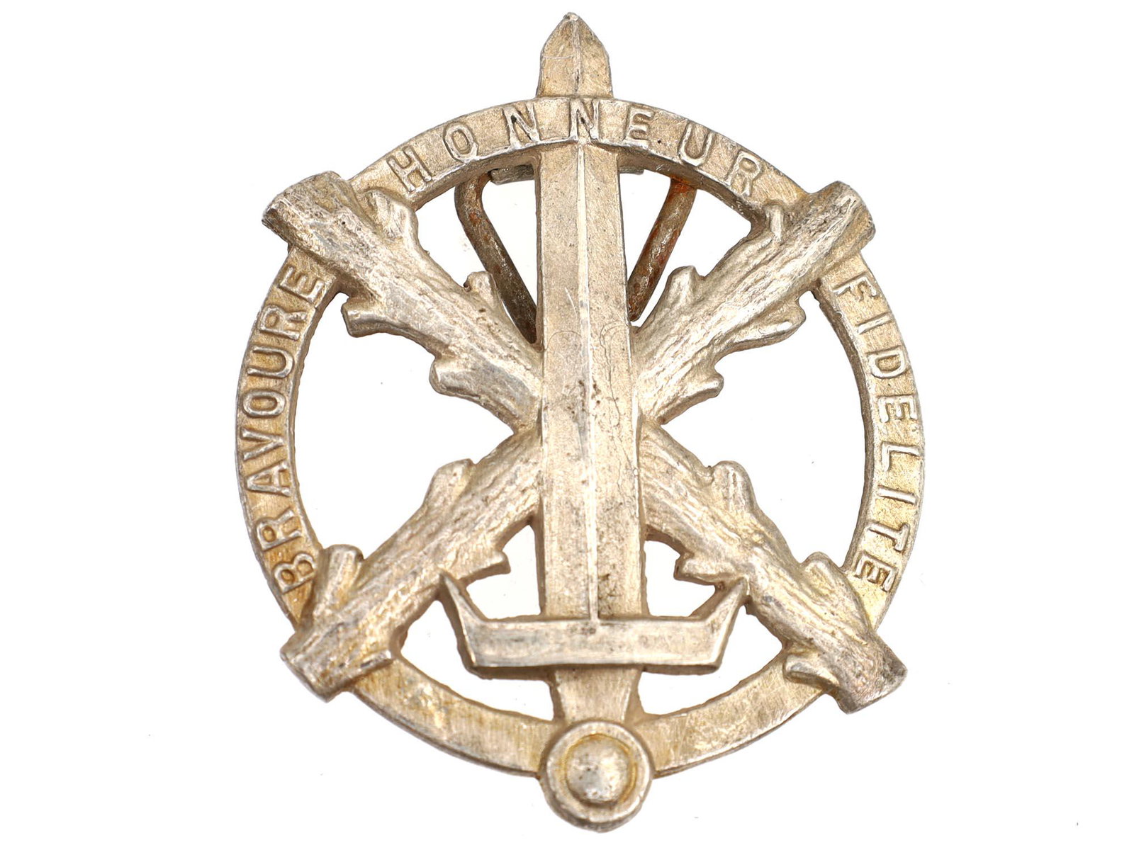 A RARE WWII BELGIUM WALLONIAN REXIST HONOUR BADGE: Belgium, Wallonian Rexist "Blood Order" (Honor Badge of the Rexist Party) in bronze. The Rexist party was a fascist Political party formed in Belgium in the 1930s. When the Third Reich occupied Belgiu