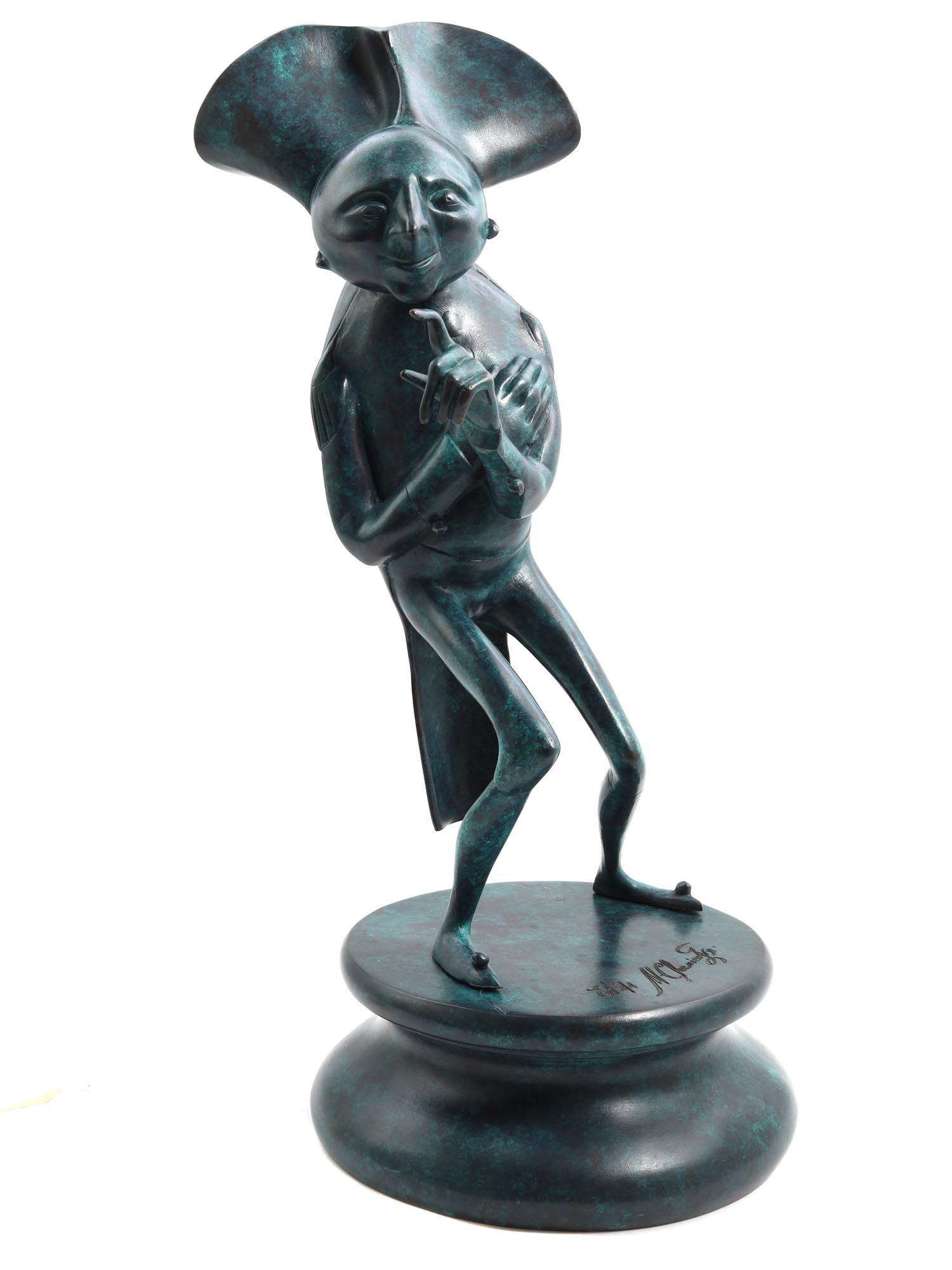 A SHEMYAKIN CAST-BRONZE CARNIVAL FIGURINE (1 of 5)