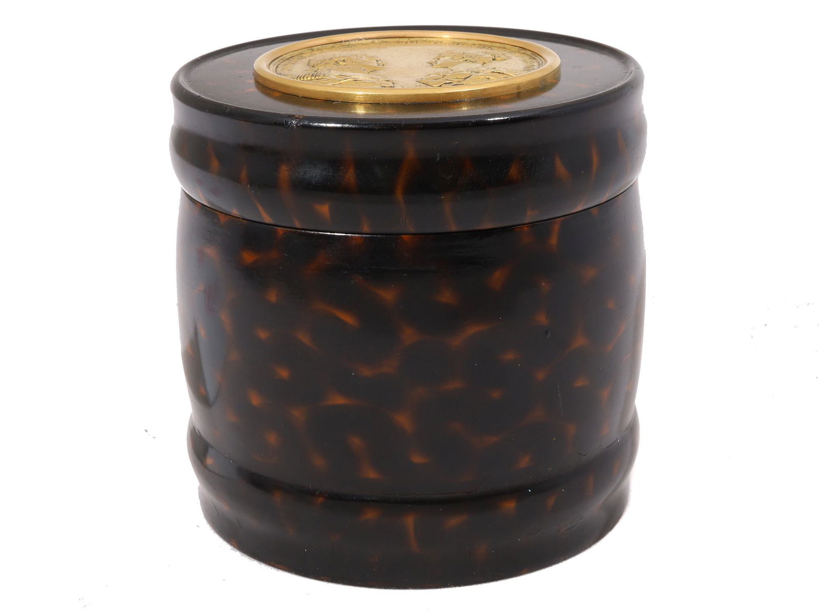 AN ANTIQUE VISHNYAKOV LACQUER BOX WITH A BRONZE (1 of 4)