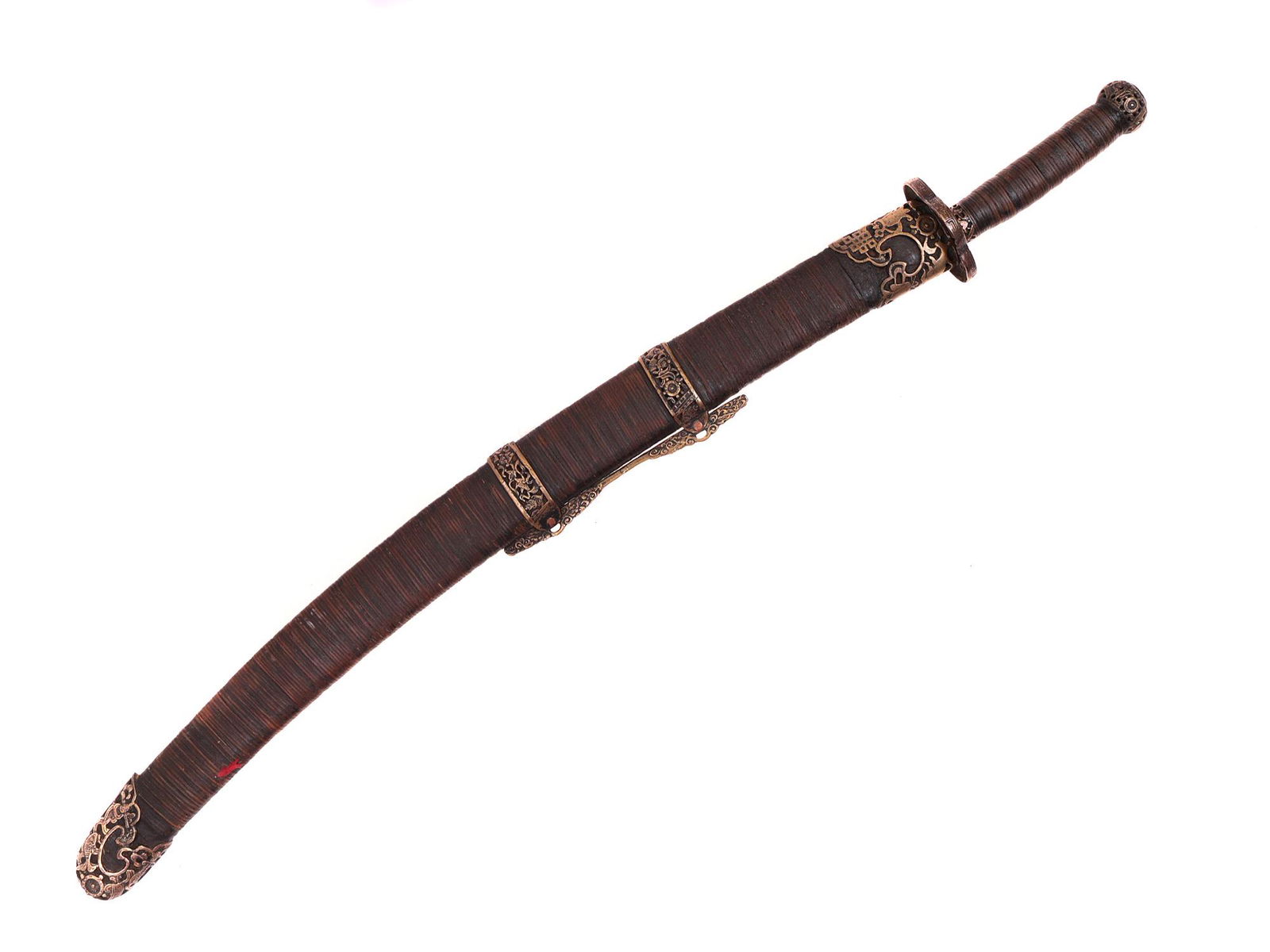 A BRONZE-MOUNTED CHINESE SWORD, 18TH CEN. (1 of 9)