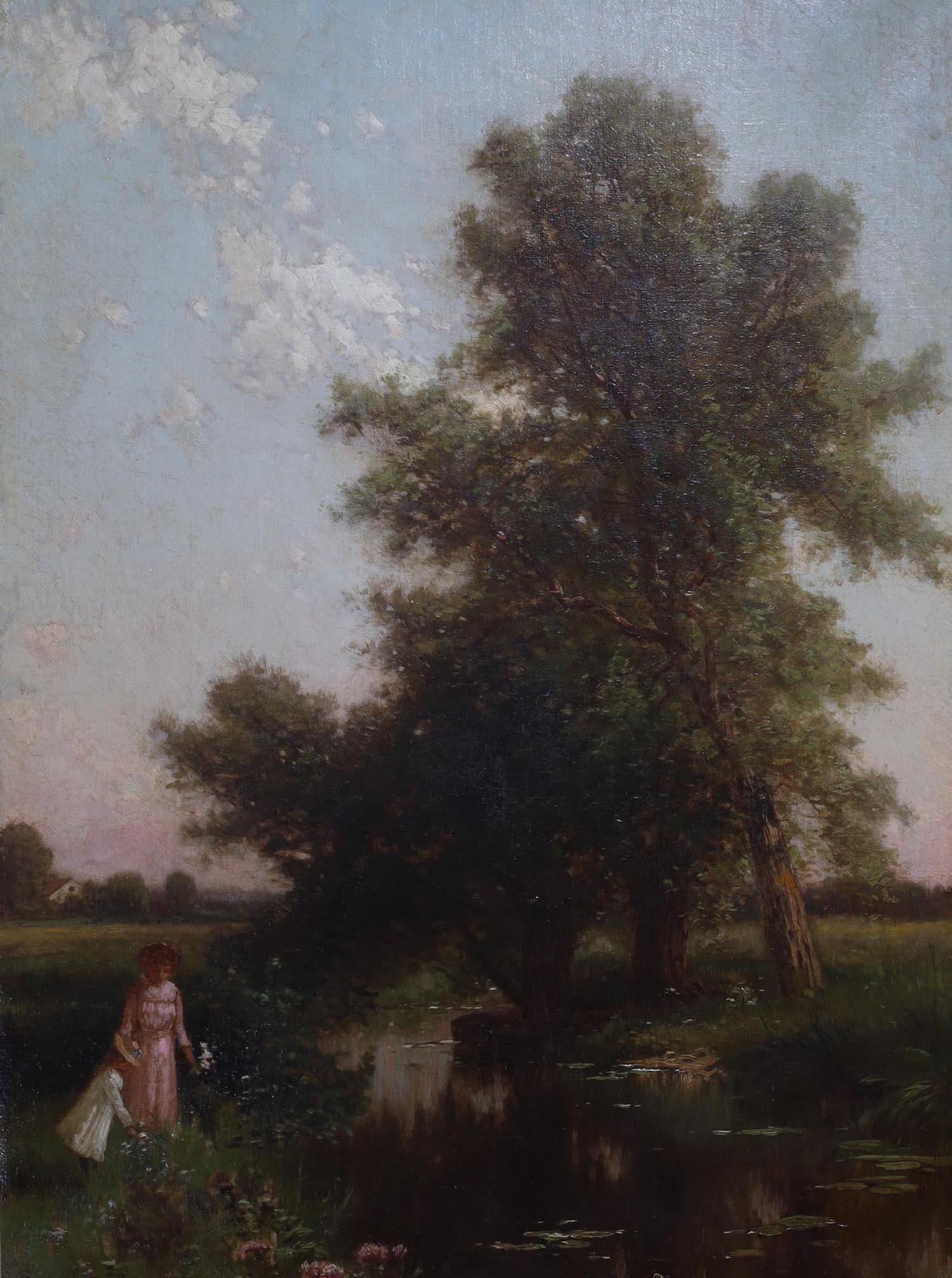 A 19TH CENTURY OIL PAINTING SIGNED BERTHE MORISOT (1 of 4)