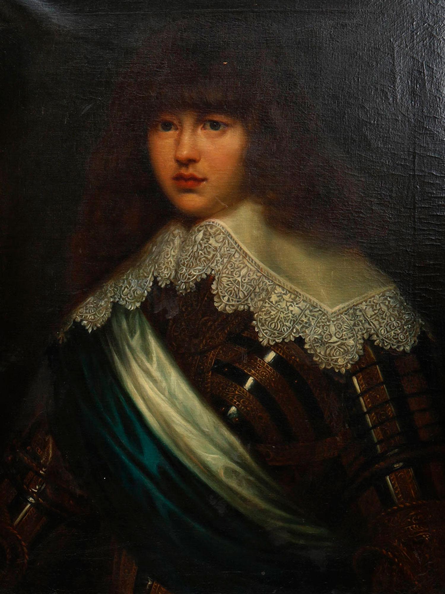 A 19TH C. OIL ON CANVAS PAINTING OF PRINCE VALDEMAR (1 of 4)