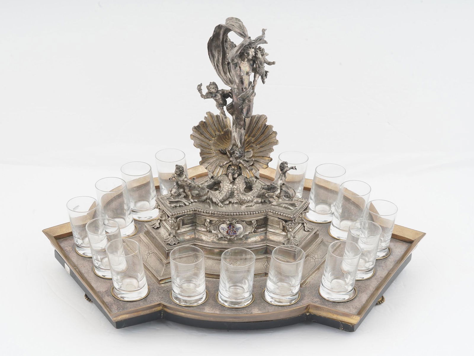 A RARE ITALIAN SILVER CENTERPIECE BY E. BELLOSIO, 1897 (1 of 4)