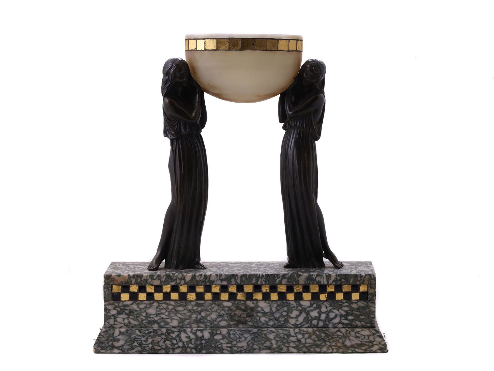 A FRENCH ART DECO FIGURAL LAMP BY PIERRE LE FAGUAYS (1 of 3)