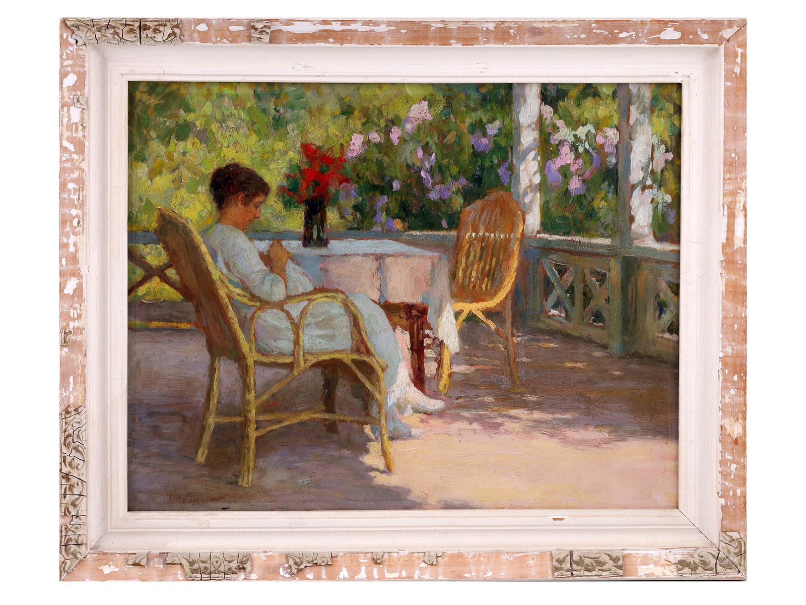 A TIT DVORNIKOV OIL ON PENAL PAINTING, RUSSIAN, 1862 -1922 (1 of 3)