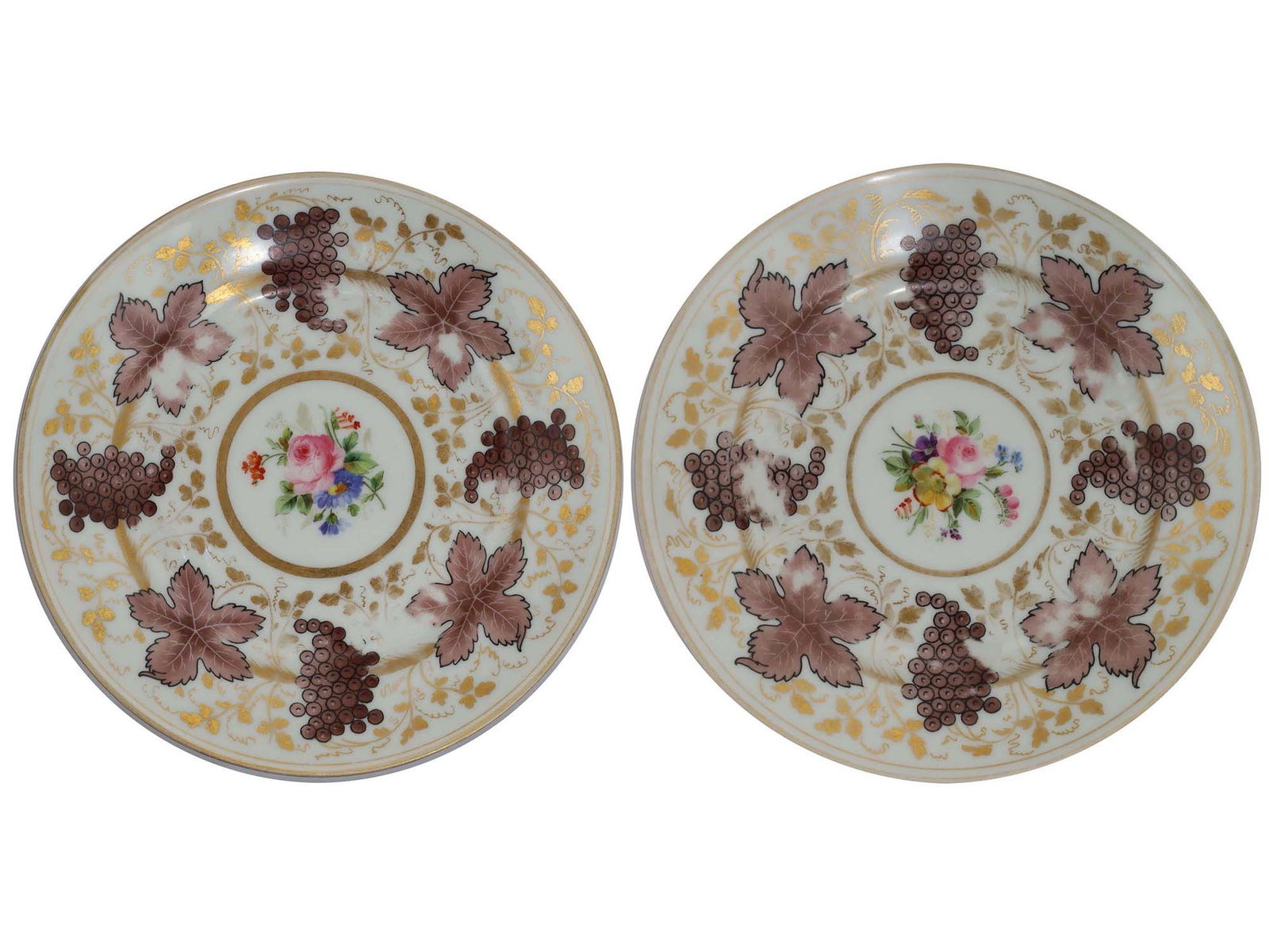 A PAIR OF RUSSIAN PORCELAIN KORBIEVSKIY SERVICE PLATES (1 of 5)