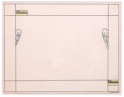 AN ILIYA KABAKOV WINDOW DRAWING, RUSSIAN, 1973: Ilya Kabakov, mixed media (ink on paper) on paper from "The-Looking-Out-the-Window Arkhipov", second album Open Window.Signed in Cyrillic and dated lower right "I. Kabakov 1973". Titled upper left and