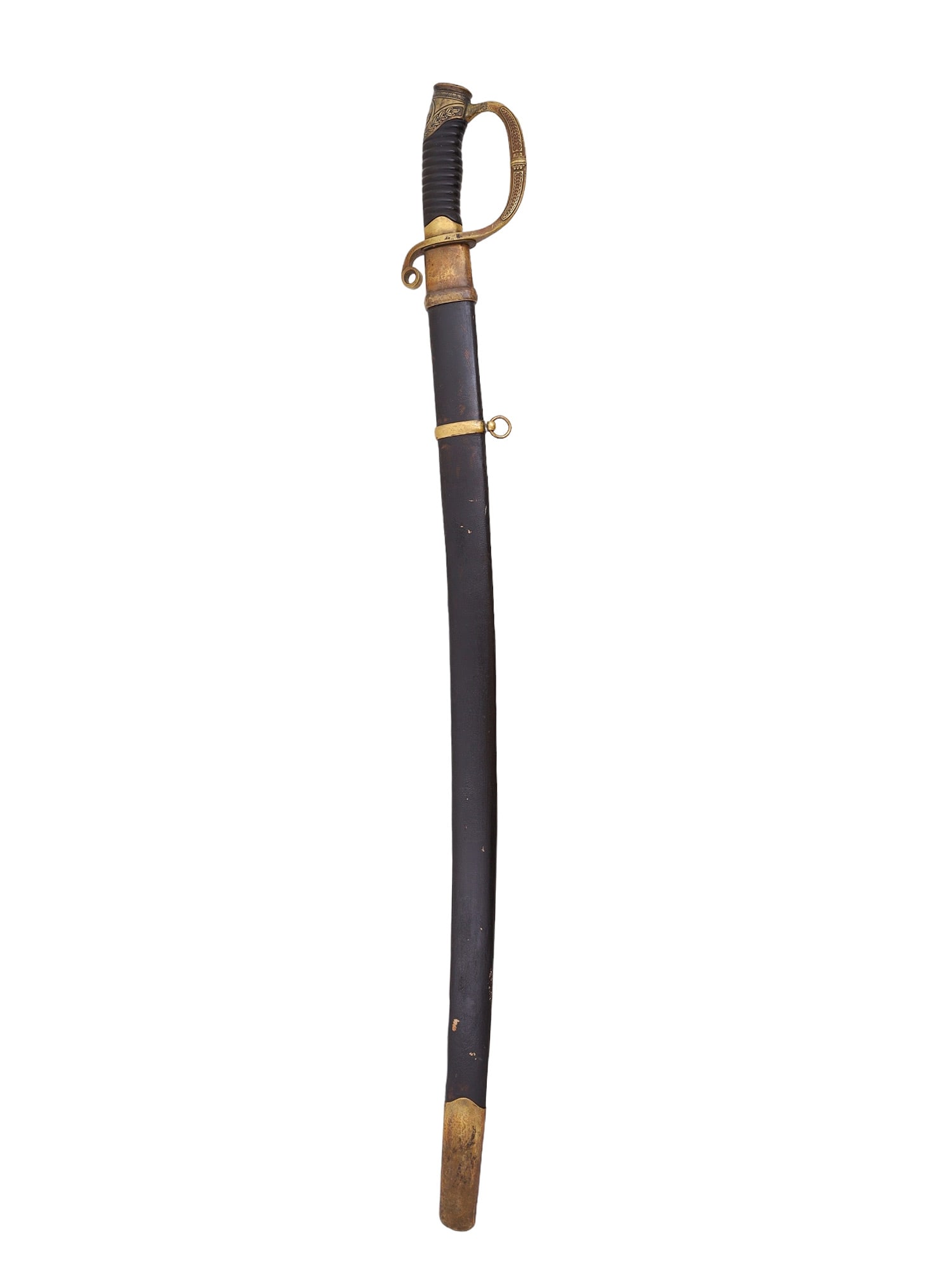 AN IMPERIAL RUSSIAN SHASHKA WITH ALEXANDER III BLADE AND ALEXANDER II HILT: This Imperial Russian shashka is unusual in that the blade is younger than the handle that it is set within, implying a loss of the handle's original blade and later replacement using a spare blade. T