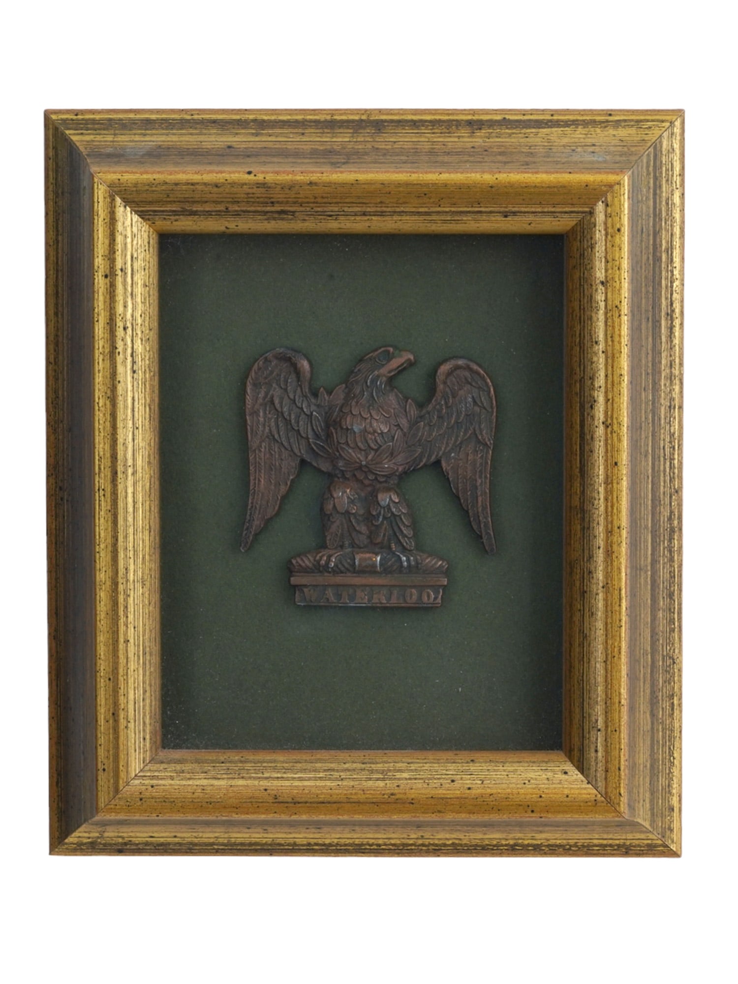 A NAPOLEONIC EAGLE PLAQUE FOR BATTLE OF WATERLOO, ENGLAND, CA. 19TH C. (1 of 2)