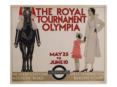 AN ANDRE MARTY ROYAL TOURNAMENT OLYMPIA PANEL POSTER, 1933