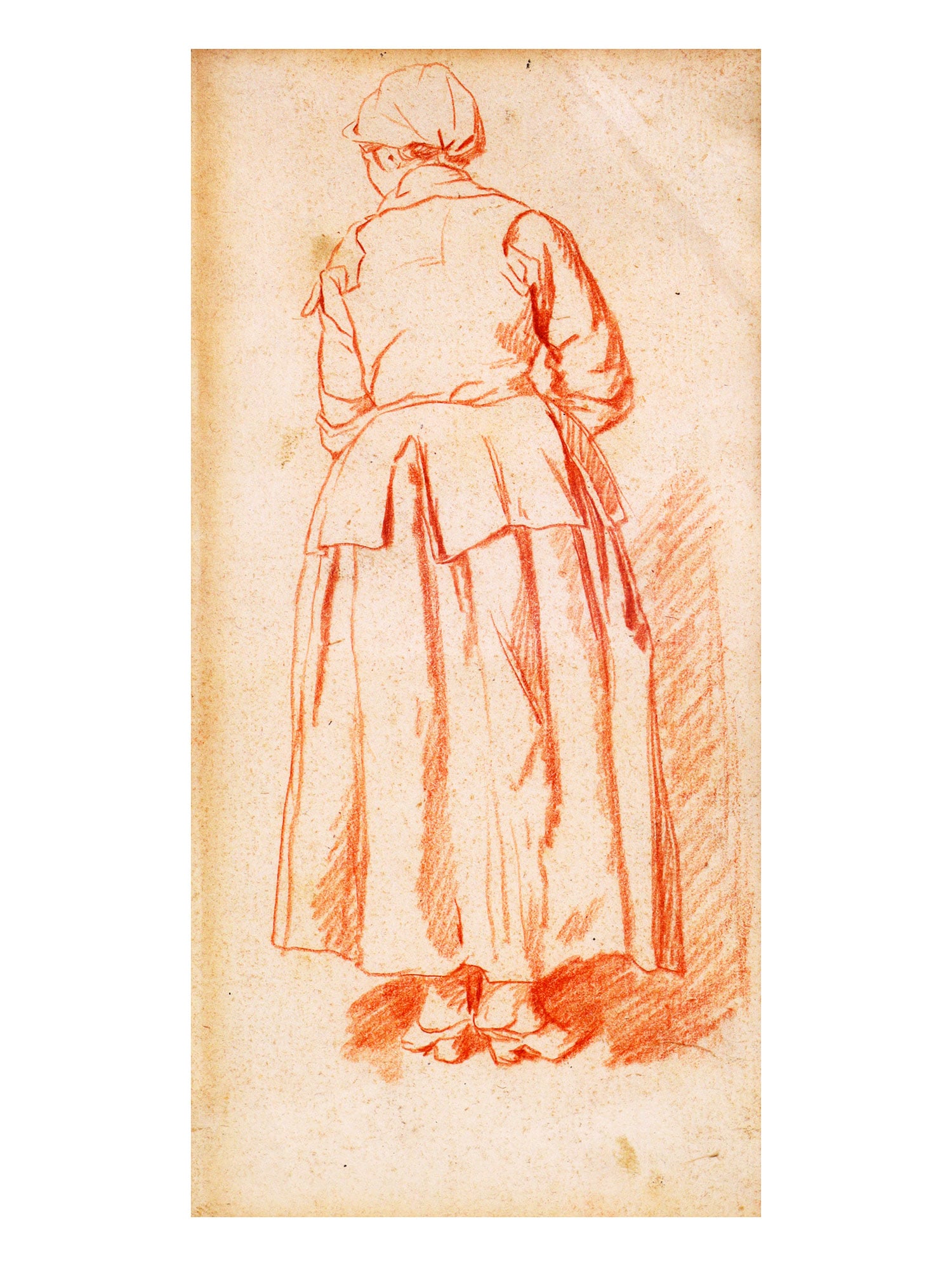 A JAN JOSEPH HOREMANS THE ELDER DRAWING, FLEMISH, RED CHALK ON PAPER (1 of 4)