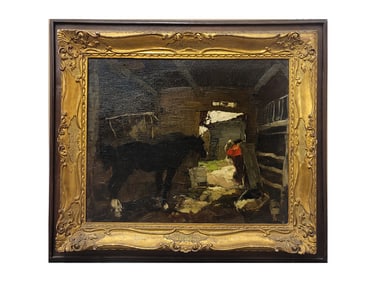 AN ALESSIO ISSUPOFF, RUSSIAN, OIL ON CANVAS PAINTING