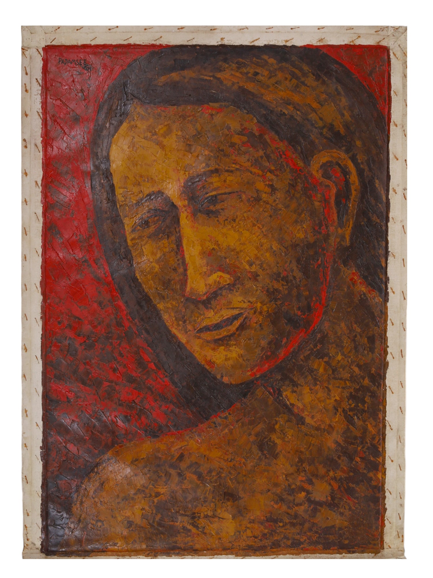 AN AKBAR PADAMSEE, INDIAN, OIL ON CANVAS PAINTING, 1991 (1 of 3)