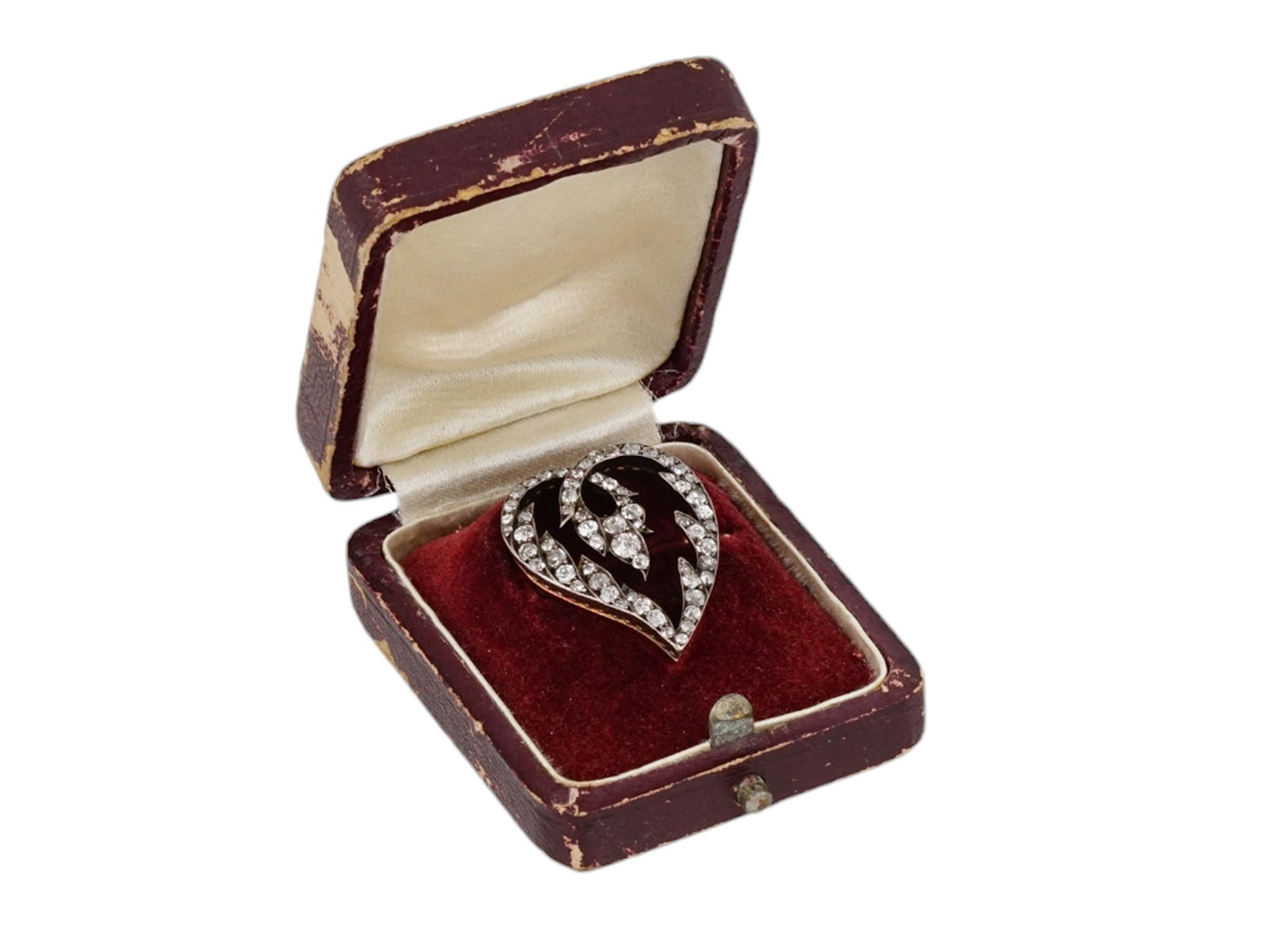 A RUSSIAN FEDOR AFANASIEF, FABERGE, GOLD AND DIAMOND-SET BROOCH (1 of 4)