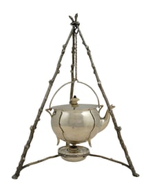 A HENRY WILKINSON & CO. VICTORIAN SILVER BRANDY WARMER, 19TH CEN.