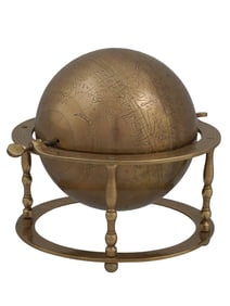 A BRONZE ASTROLOGICAL GLOBE WITH ARABIC SCRIPT, 19THCEN.