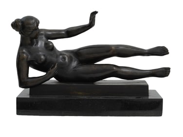 AN ARISTIDE MAILLOL BRONZE MINIATURE COPY OF HIS SCULPTURE 'L'AIR', CA. 1938