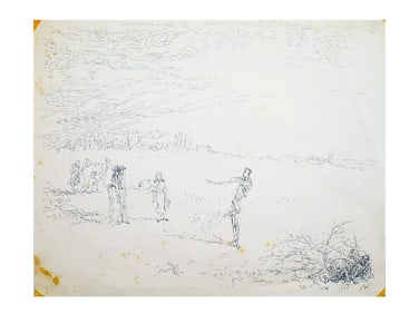 A BORIS SVESHNIKOV INK ON PAPER DRAWING, C. 1970S