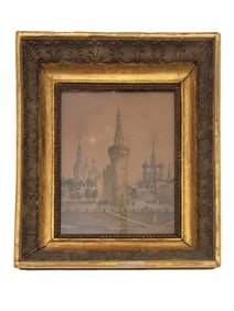 A WATERCOLOR OF MOSCOW KREMLIN, 19TH CENTURY