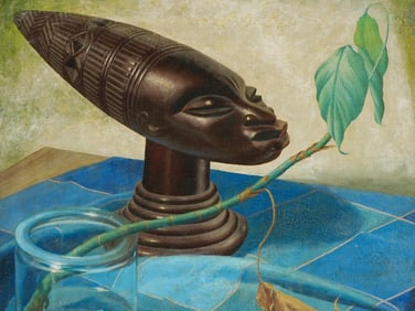 AN ELLIOTT MEANS, AMERICAN, OIL ON CANVAS PAINTING