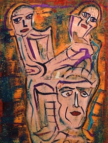 AN ALEXANDER GORE, RUSSIAN-AMERICAN, OIL ON MASONITE PAINTING