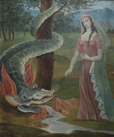 A LADO GUDIASHVILI (1896 - 1980) OIL ON CANVAS PAINTING