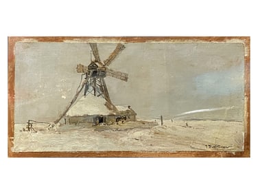 AN IVAN POKHITONOV, ATTR,  RUSSIAN (1850-1923) OIL ON CANVAS ON BOARD PAINTING
