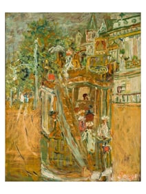 AN IVAN PUNI, RUSSIAN, FRENCH, OIL ON CANVAS PAINTING