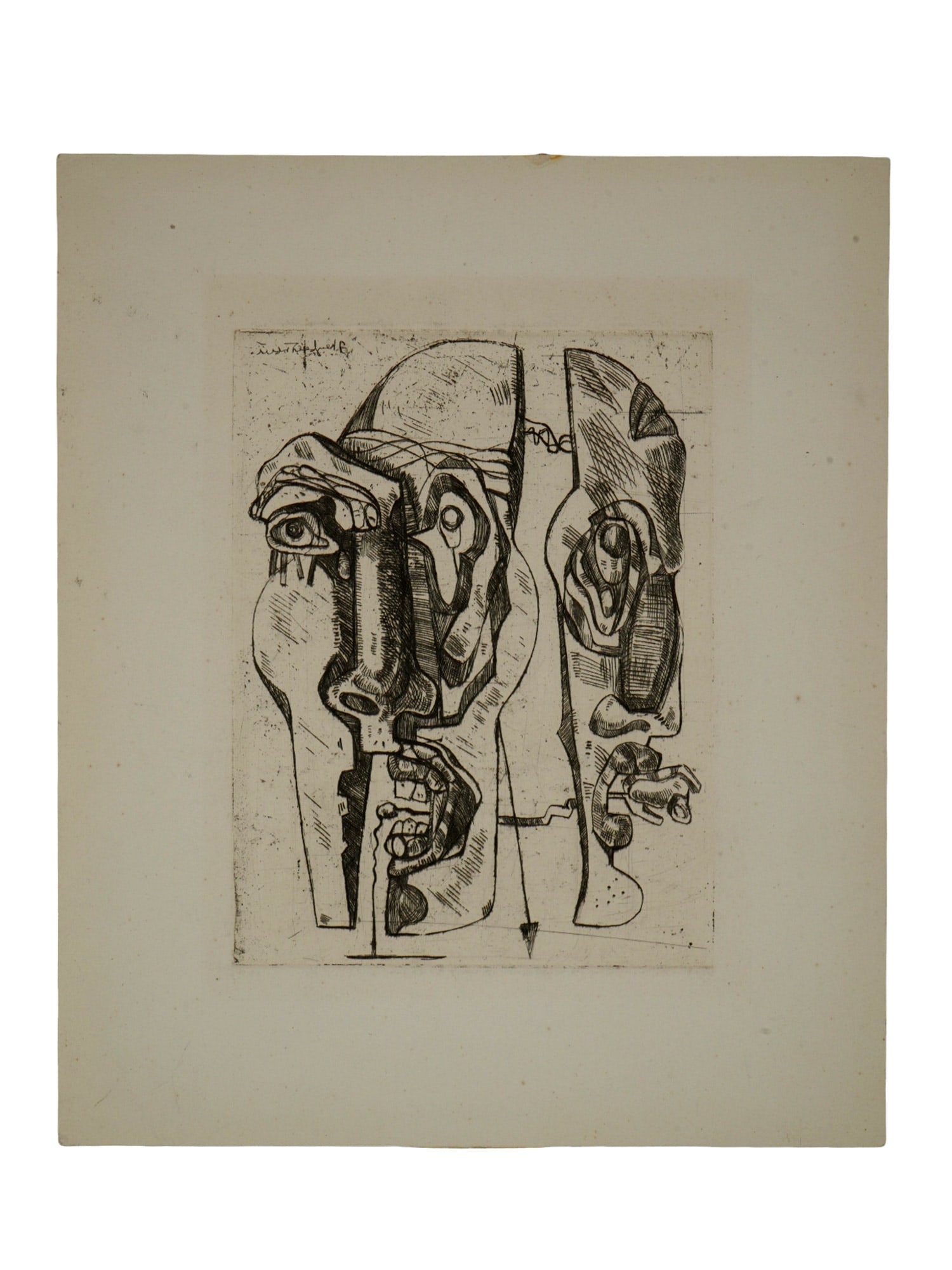AN ERNST NEIZVESTNY, RUSSIAN, ETCHING ON PAPER ETCHING (1 of 3)