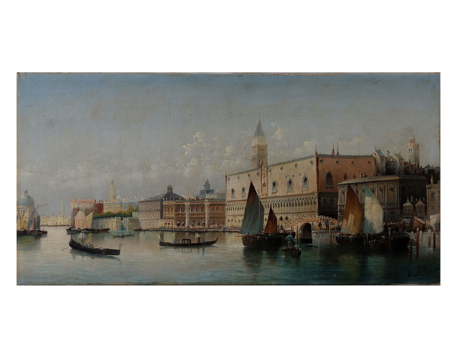 A 19TH C. GERMAN OIL ON CANVAS PAINTING BY AUGUST VON SIEGEN (1 of 4)