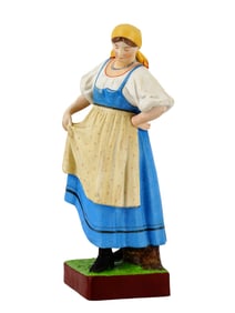 A RUSSIAN PORCELAIN FIGURE BY GARDNER "DANCER", 19TH C.