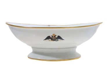 A RUSSIAN IMPERIAL PORCELAIN FACTORY ALEXANDER III CORONATION SERVICE BOWL