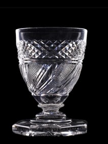 A RUSSIAN CUT-GLASS GOBLET, 19TH CEN.