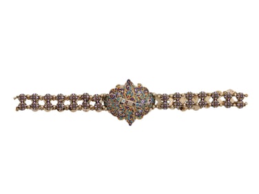 A RUSSIAN ENAMEL BELT, 19TH C.