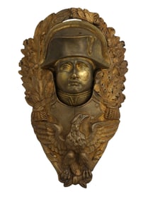 A NAPOLEONIC POOL TABLE ORMOLU ORNAMENT, 19TH CENTURY