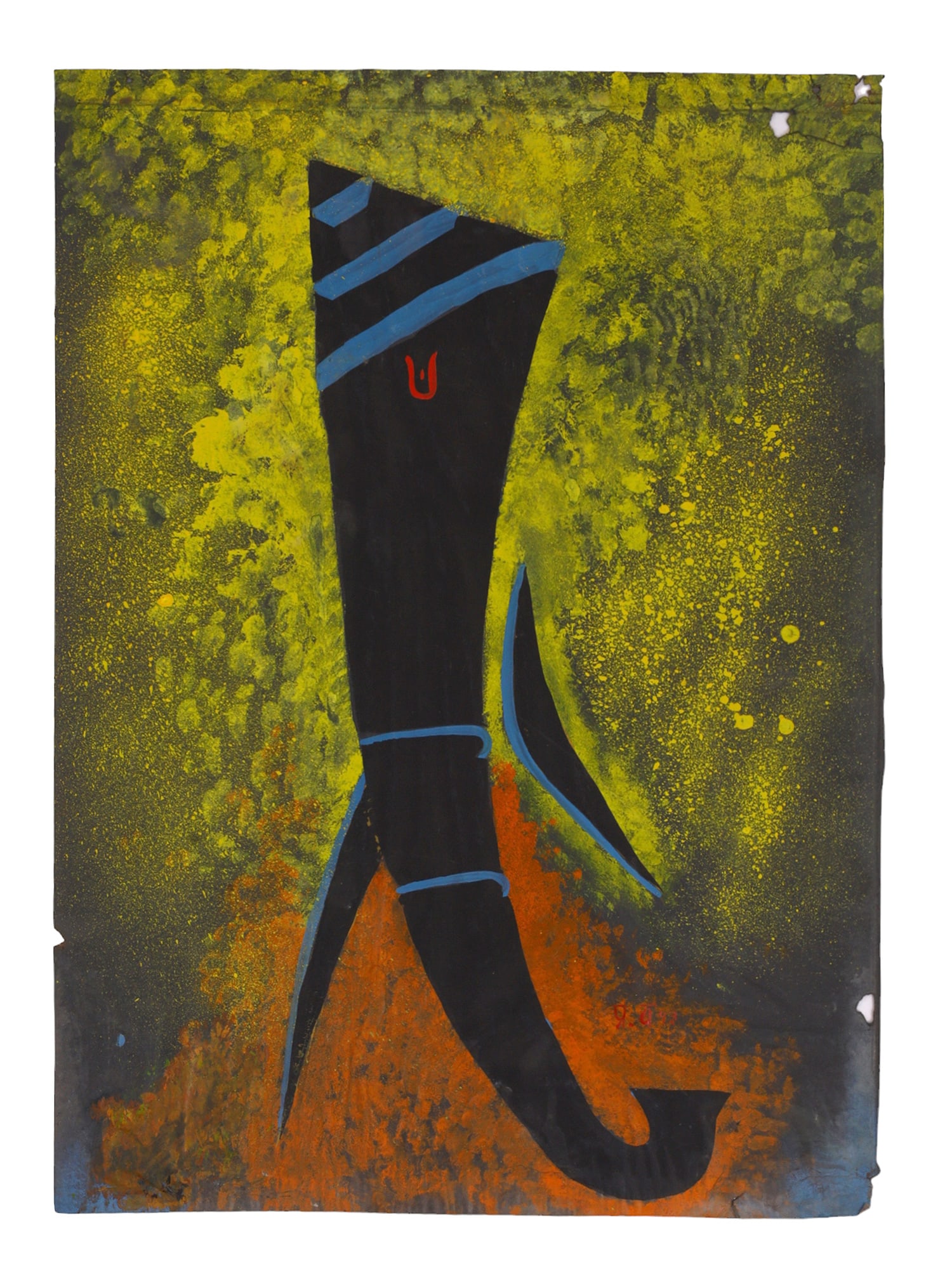 A PRABHAKAR BARWE, INDIAN, MIXED MEDIA PAINTING, ATTR (1 of 3)