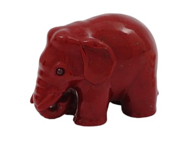 A CARVED PURPURIN ELEPHANT BY THE HOUSE OF FABERGE, CA. 1900