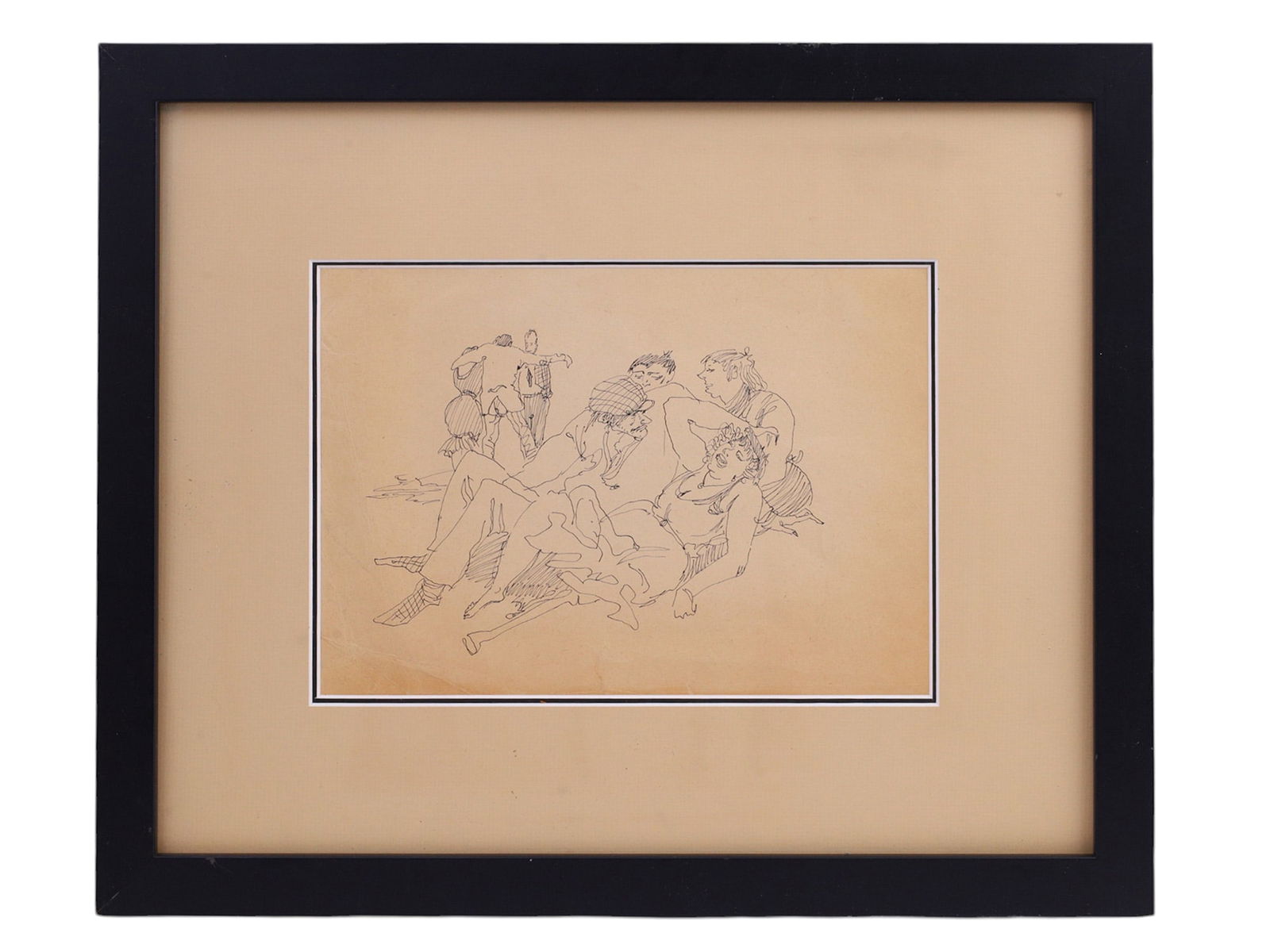 A BORIS SVESHNIKOV, RUSSIAN, INK ON PAPER DRAWING, 1960 (1 of 3)