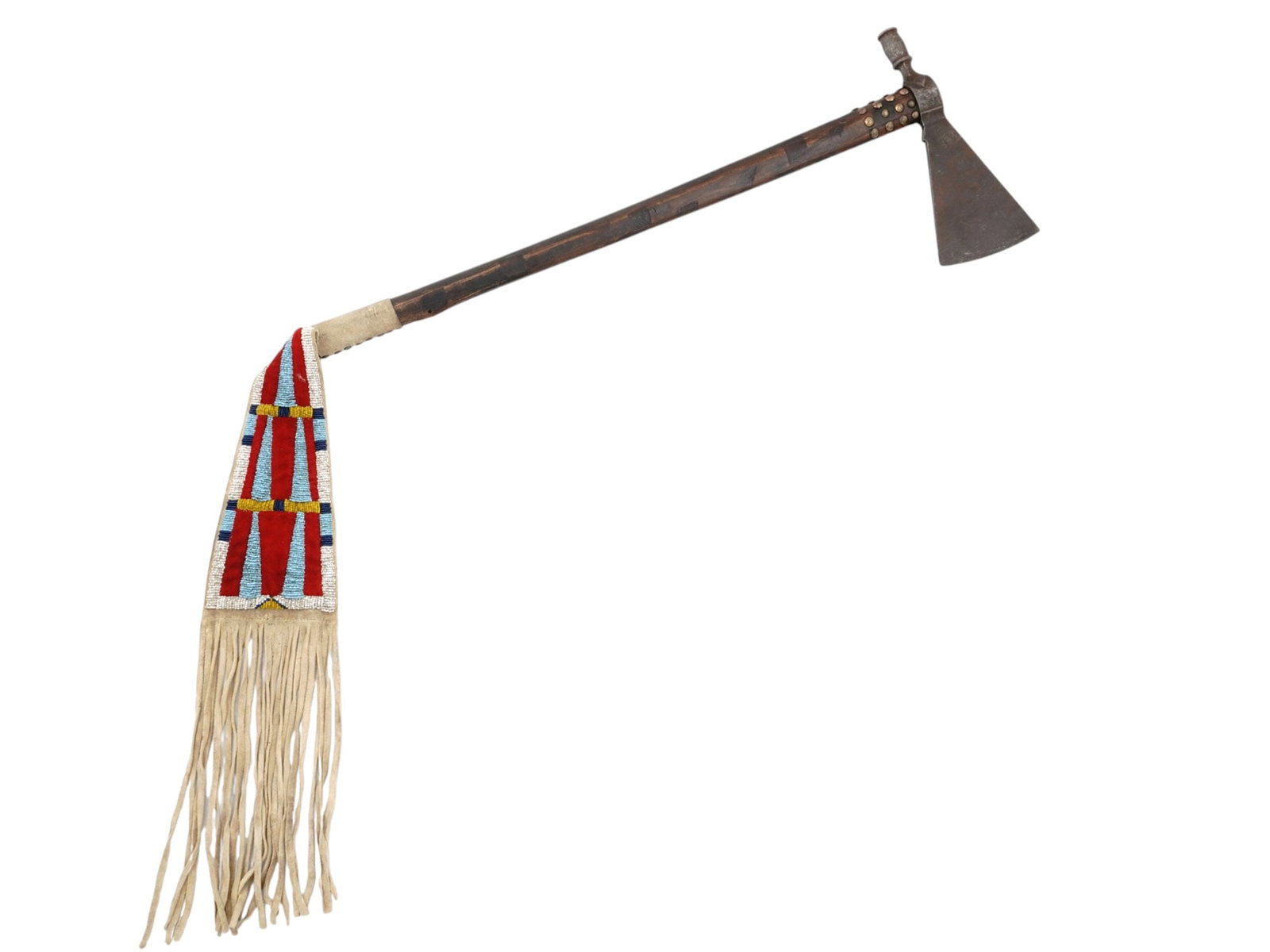 A NATIVE AMERICAN INDIAN HAND-FORGED PIPE TOMAHAWK (1 of 6)