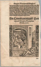 1550 ENGRAVING ANTIQUE FROM JUSTIN GOBLER DER RECHTEN SPIEGEL LAW BOOK SCARCE