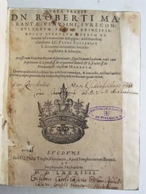 1584 LAW PRACTICE BY ROBERTI MARANTE ANTIQUE VELLUM BINDING 16TH CENTURY