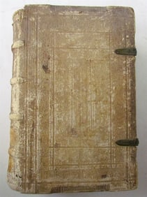 1587 LOUIS OF GRANADA ANTIQUE PIGSKIN BINDING W/ CLASPS 16TH CENTURY