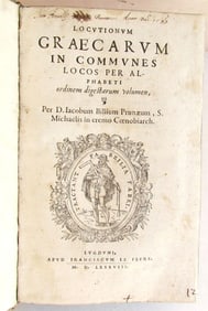 1588 ALPHABETICAL DICTIONARY OF GREEK IDIOMS ANTIQUE LOCUTIONUM GRAECARUM VELLUM