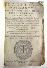 1593 OCCULT WITCHCRAFT FLAGELLUM DAEMONUM EXORCISMOS ANTIQUE 16TH CENTURY LATIN
