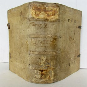 1593 PLANTIN PRESS LOUIS OF GRANADA ANTIQUE PIGSKIN BINDING 2 CLASPS 16TH CENT.