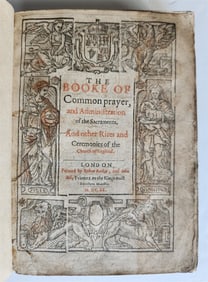 1620 BOOK OF COMMON PRAYER OF CHURCH OF ENGLAND PSALTER ANTIQUE ARMORIAL BINDING