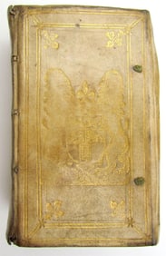 1658 GREEK BIBLE NOVUM TESTAMENTUM ANTIQUE ROTTERDAM ARMORIAL VELLUM BIBLIA