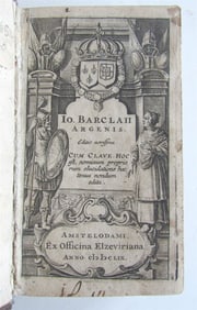 1659 ARGENIS BY JOHN BARCLAY ANTIQUE SCOTLAND ELZEVIER PRESS