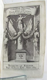 1665 CORNELII NEPOTIS TRAIECTI AD RHENUM VELLUM ANTIQUE UTRECHT HOLLAND HISTORY