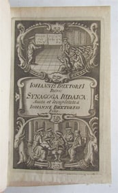 1680 SYNAGOGA JUDAICA BUXTORF ANTIQUE 17TH CENTURY GERMAN JEWRY HISTORY VELLUM